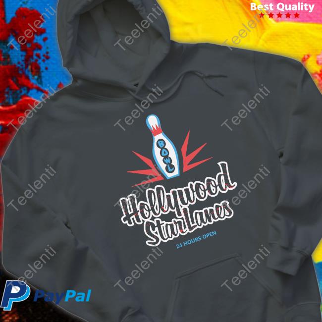 Flamentina Hollywood Star Lanes 24 Hours Open Hoodie