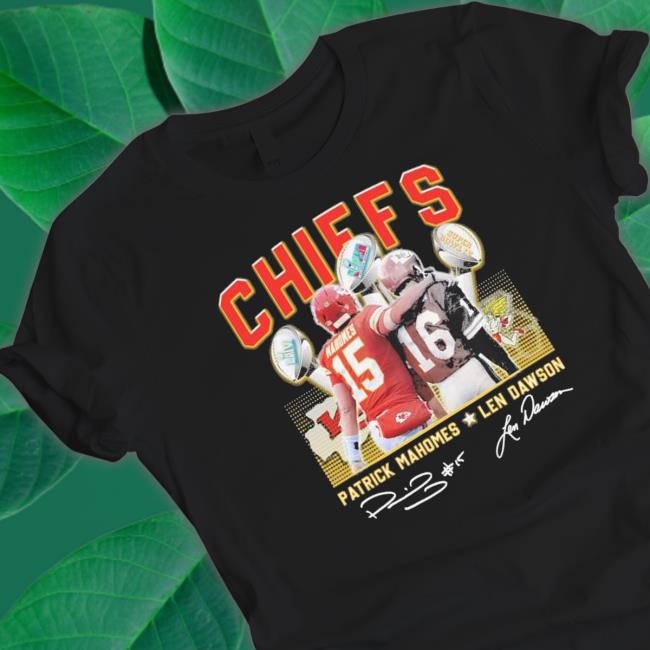 Chiefs Patrick Mahomes And Len Dawson Champions Signatures Crewneck Sweatshirt