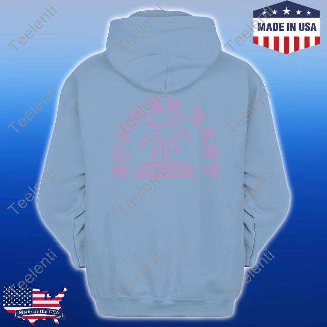 Jonasbrothers Summer Baby Palm Hoodied Sweatshirt